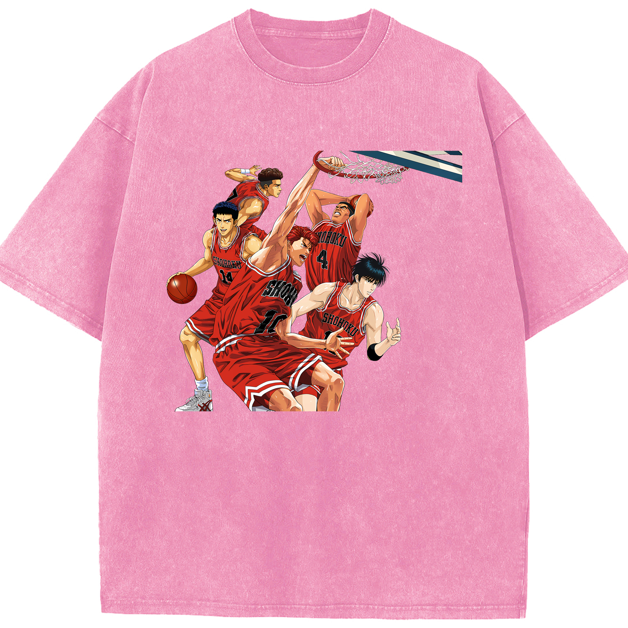 （画像用） SLAM DUNK／スラムダンク 綿100% ヴィンテージ風 半袖Tシャツ（フロントプリント）